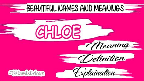 name chloe bedeutung